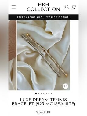 HRH Collection LUXE DREAM TENNIS BRACELET (925 MOISSANITE)